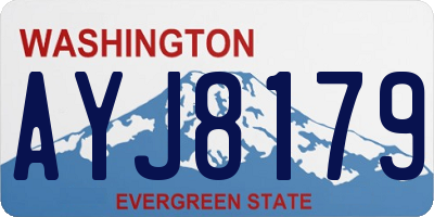 WA license plate AYJ8179