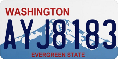 WA license plate AYJ8183