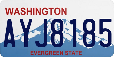 WA license plate AYJ8185