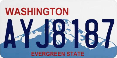 WA license plate AYJ8187