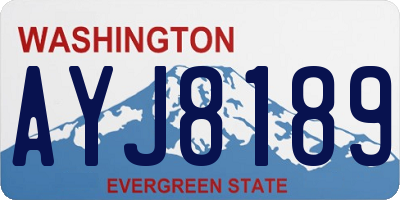 WA license plate AYJ8189