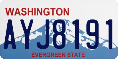 WA license plate AYJ8191