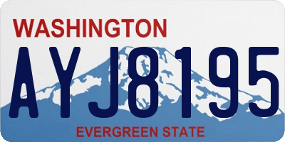 WA license plate AYJ8195