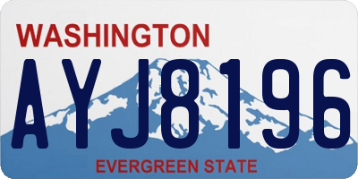 WA license plate AYJ8196