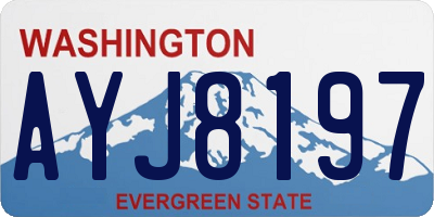 WA license plate AYJ8197
