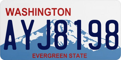 WA license plate AYJ8198