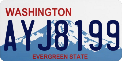 WA license plate AYJ8199
