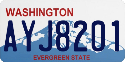WA license plate AYJ8201