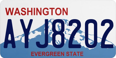 WA license plate AYJ8202