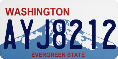 WA license plate AYJ8212