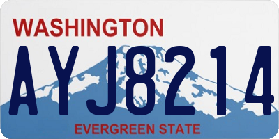WA license plate AYJ8214