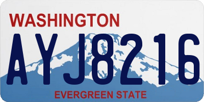 WA license plate AYJ8216