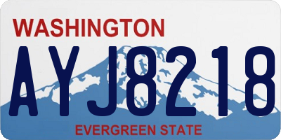 WA license plate AYJ8218