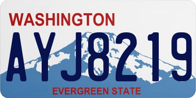 WA license plate AYJ8219