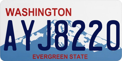 WA license plate AYJ8220