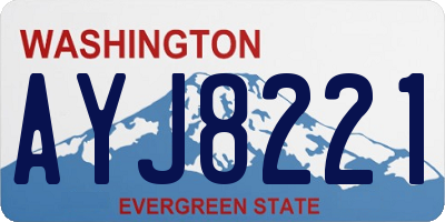 WA license plate AYJ8221