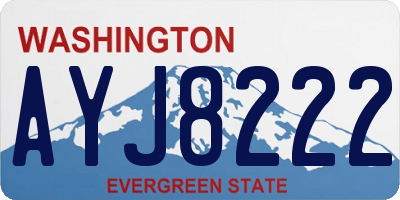 WA license plate AYJ8222