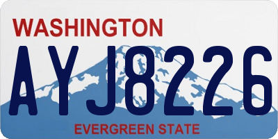 WA license plate AYJ8226
