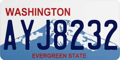 WA license plate AYJ8232