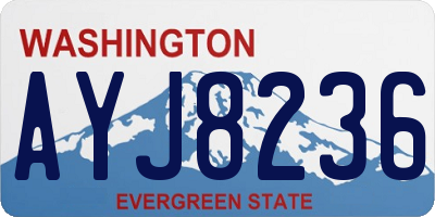 WA license plate AYJ8236