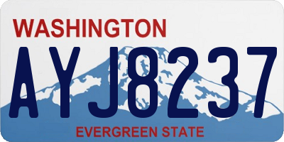 WA license plate AYJ8237