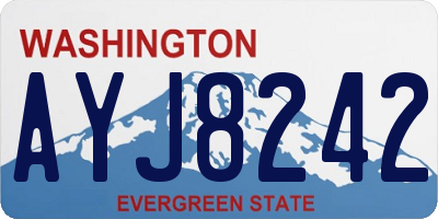 WA license plate AYJ8242