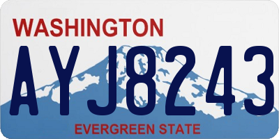WA license plate AYJ8243