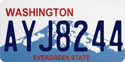WA license plate AYJ8244
