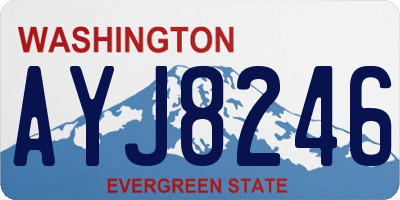 WA license plate AYJ8246