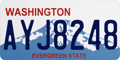 WA license plate AYJ8248