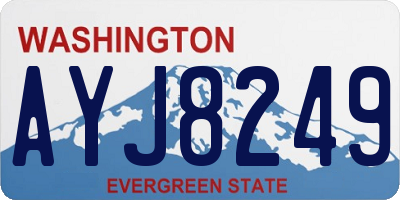 WA license plate AYJ8249