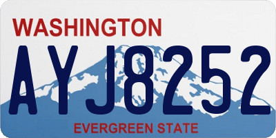 WA license plate AYJ8252