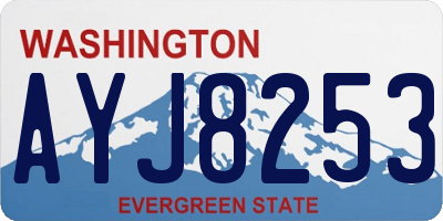 WA license plate AYJ8253