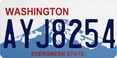 WA license plate AYJ8254