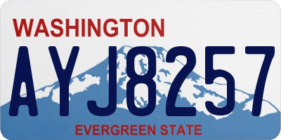 WA license plate AYJ8257
