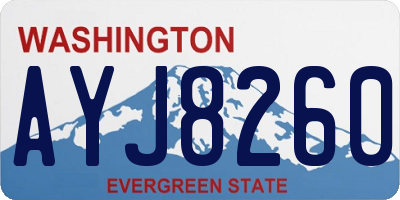 WA license plate AYJ8260