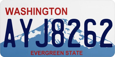 WA license plate AYJ8262