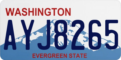 WA license plate AYJ8265