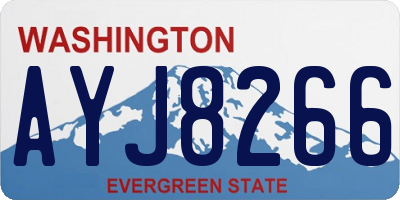 WA license plate AYJ8266