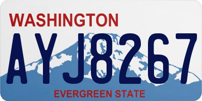 WA license plate AYJ8267