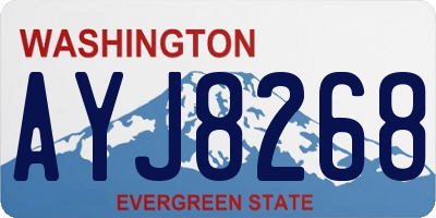 WA license plate AYJ8268