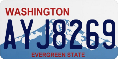 WA license plate AYJ8269