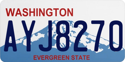 WA license plate AYJ8270