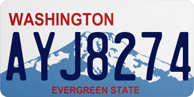 WA license plate AYJ8274