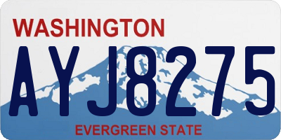 WA license plate AYJ8275