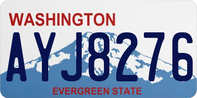 WA license plate AYJ8276