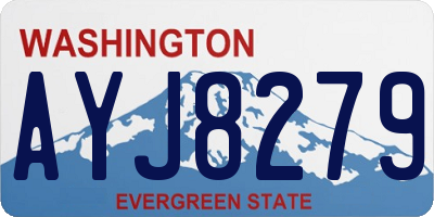WA license plate AYJ8279