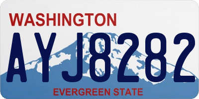 WA license plate AYJ8282