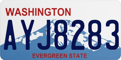 WA license plate AYJ8283