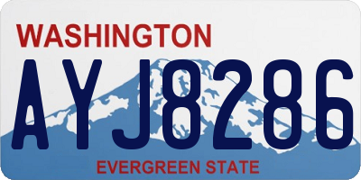 WA license plate AYJ8286